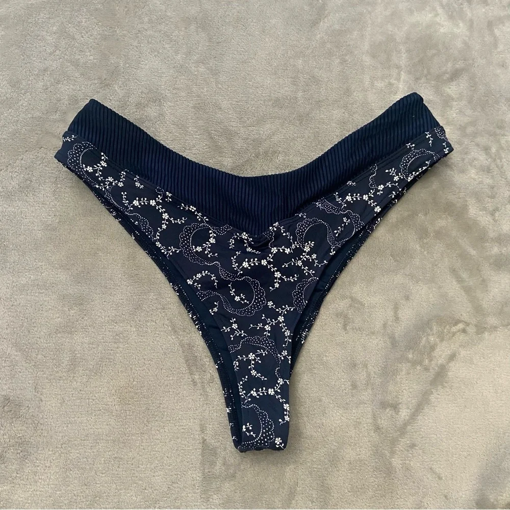 New! Frankie’s Bikinis Bellamy Ribbed Bikini Bottom 24131